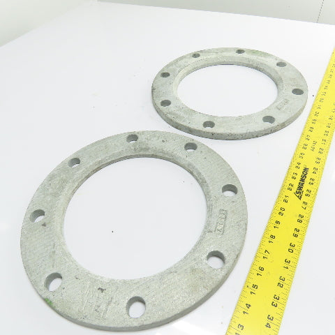 ASTM A536 8-7/8" Bore Cast Iron Ductile Iron Backup Flanges 13-3/8" OD Lot Of 2