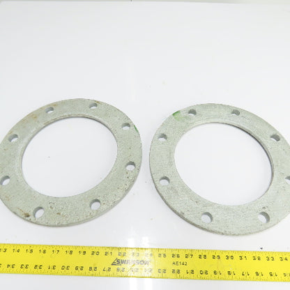 ASTM A536 8-7/8" Bore Cast Iron Ductile Iron Backup Flanges 13-3/8" OD Lot Of 2