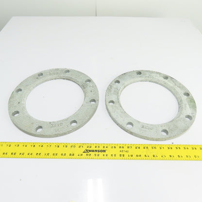 ASTM A536 8-7/8" Bore Cast Iron Ductile Iron Backup Flanges 13-3/8" OD Lot Of 2