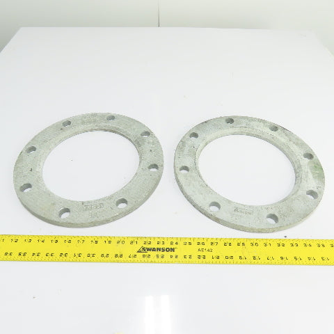 ASTM A536 8-7/8" Bore Cast Iron Ductile Iron Backup Flanges 13-3/8" OD Lot Of 2