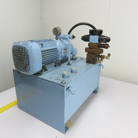 Yuken YA16-B-4-1.5-41 40L Hydraulic Power Unit 1.5kW 480V 3Ph W/ AR16-FR01B Pump