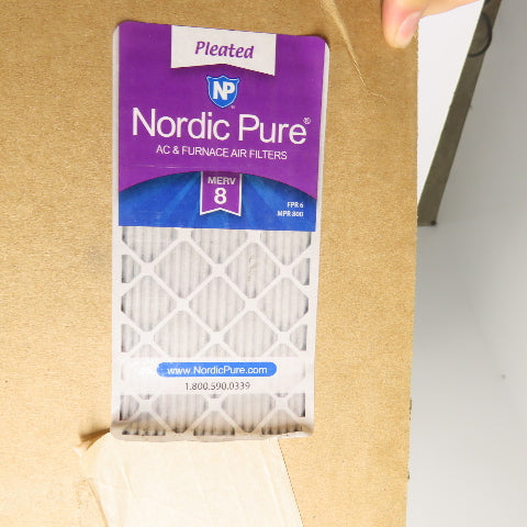 Nordic Pure 16x25x5 AC & Furnace Air Filters MERV 8 Pleated Lot Of 2