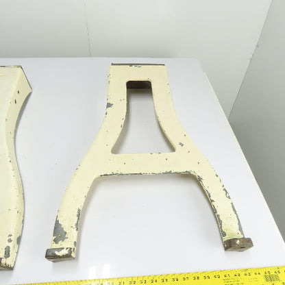 Logan LA-373 Vintage Lathe Cast Iron Legs Stand Bases 29-1/2" Tall Set Of 2