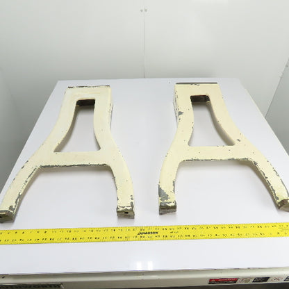 Logan LA-373 Vintage Lathe Cast Iron Legs Stand Bases 29-1/2" Tall Set Of 2