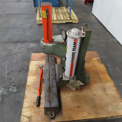 25 Ton Manual Hydraulic Press 6" Throat Vintage C-Frame Motch & Merryweather