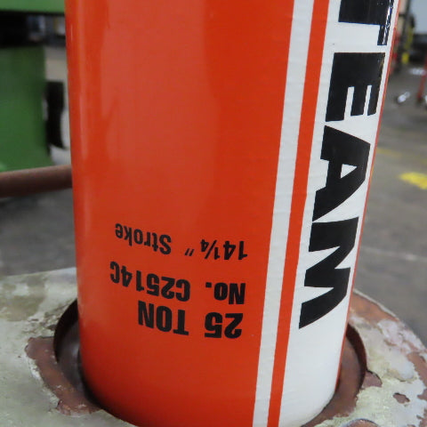 25 Ton Manual Hydraulic Press 6" Throat Vintage C-Frame Motch & Merryweather
