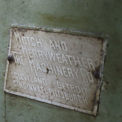 25 Ton Manual Hydraulic Press 6" Throat Vintage C-Frame Motch & Merryweather