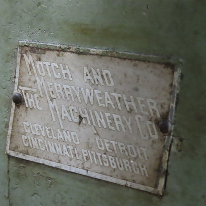 25 Ton Manual Hydraulic Press 6" Throat Vintage C-Frame Motch & Merryweather