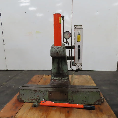 25 Ton Manual Hydraulic Press 6" Throat Vintage C-Frame Motch & Merryweather