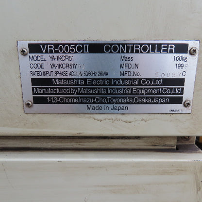 Panasonic VR-005CII 6 Axis Robotic Performarc Welding Cell 480V 60" Turntable