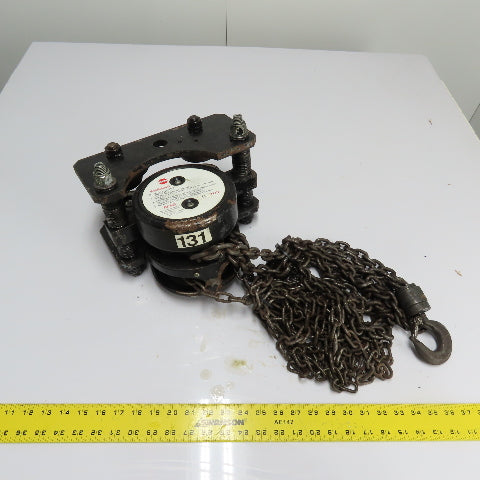 Chester A.M. 1/2 Ton 1000LB Manual Chain Hoist W/ Trolley 12' Lift