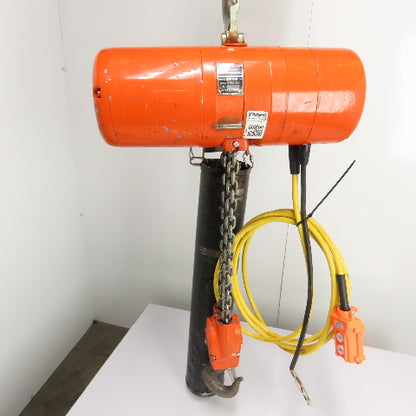 CM Lodestar Model R 2 Ton 4000LB Electric Chain Hoist 8FPM 3Ph 230/460V 20' Lift