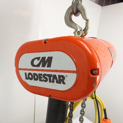 CM Lodestar Model R 2 Ton 4000LB Electric Chain Hoist 8FPM 3Ph 230/460V 20' Lift