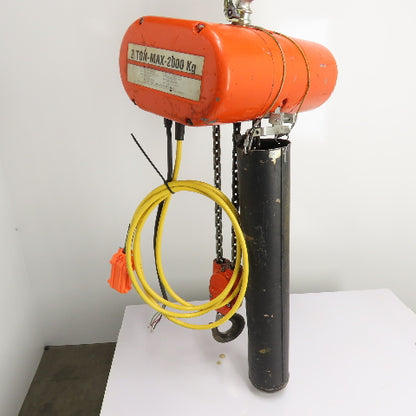 CM Lodestar Model R 2 Ton 4000LB Electric Chain Hoist 8FPM 3Ph 230/460V 20' Lift