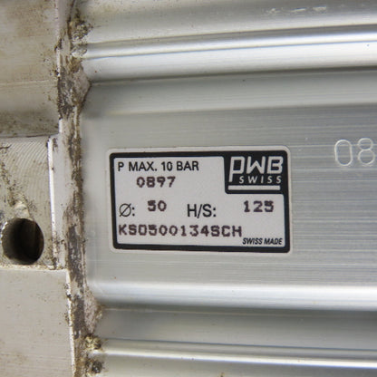 PWB Swiss KS0500134SCH Pneumatic Cylinder Vacuum Suction Lifter 125mm Stroke