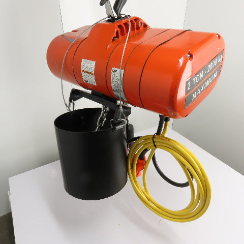 CM Lodestar Model RRS 2Ton 4000LB Electric Chain Hoist 20'Lift 16FPM 230/460 3Ph