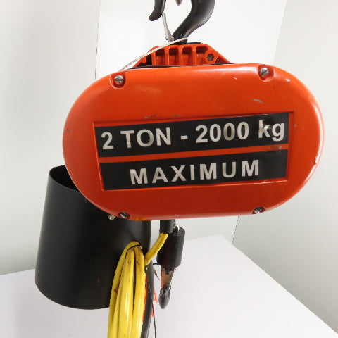 CM Lodestar Model RRS 2Ton 4000LB Electric Chain Hoist 20'Lift 16FPM 230/460 3Ph