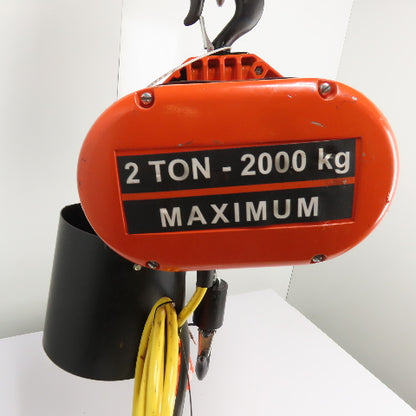 CM Lodestar Model RRS 2Ton 4000LB Electric Chain Hoist 20'Lift 16FPM 230/460 3Ph