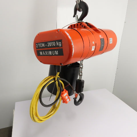 CM Lodestar Model RRS 2Ton 4000LB Electric Chain Hoist 20'Lift 16FPM 230/460 3Ph