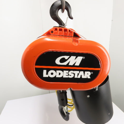 CM Lodestar Model RRS 2Ton 4000LB Electric Chain Hoist 20'Lift 16FPM 230/460 3Ph
