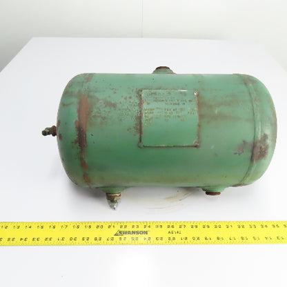Brunner 5 Gallon Horizontal Compressed Air Receiver Storage Tank 125PSI