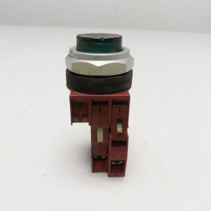 Siemens-Allis P30PLF1 Green Illuminated Momentary Contact Switch
