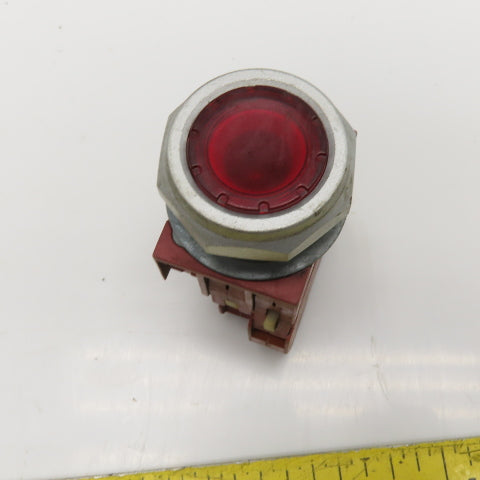 Siemens-Allis P30PLF1 Red Illuminated Momentary Contact Push Button