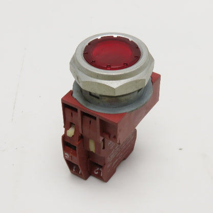 Siemens-Allis P30PLF1 Red Illuminated Momentary Contact Push Button