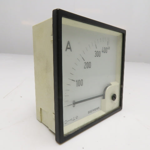 Siemens Analog Ammeter Panel Meter 400A Max Scale