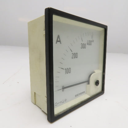 Siemens Analog Ammeter Panel Meter 400A Max Scale