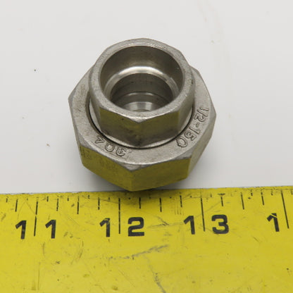 1/2" Stainless Steel Socket Weld Pipe Union 150# MSS SP-114