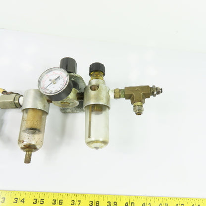 Watts Fluidair R374-02C F504-02AH Pneumatic Filter Regulator Lubricator 1/4" NPT