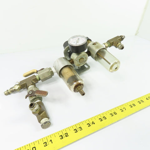 Watts Fluidair R374-02C F504-02AH Pneumatic Filter Regulator Lubricator 1/4" NPT