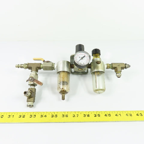Watts Fluidair R374-02C F504-02AH Pneumatic Filter Regulator Lubricator 1/4" NPT