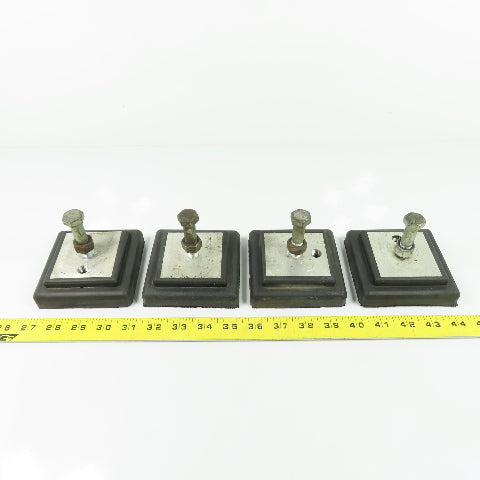 4" x 4" Anti Vibration Rubber Leveling Machine Pad Lot of 4