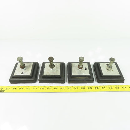 4" x 4" Anti Vibration Rubber Leveling Machine Pad Lot of 4