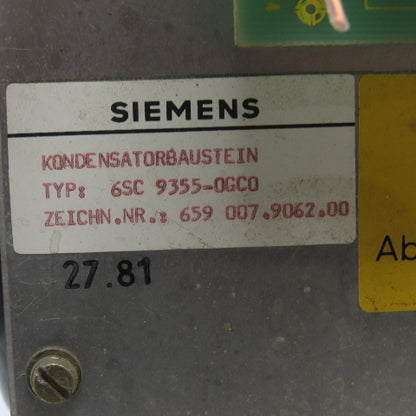 Siemens 6SC 9355-0GC0 Kondensatorbaustein Capacitor Module Assembly 500A 350V