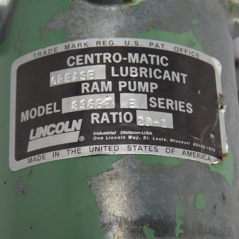Lincoln 83668 Centro-Matic Grease Lubricant Ram Pump 20-1 Ratio