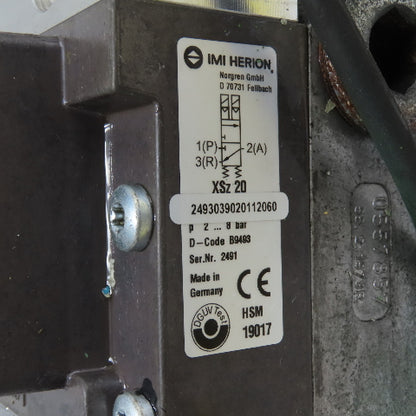 IMI Herion 2493039020112060 XSz 20 Dual Press Safety Valve 120V 60Hz 2-8Bar
