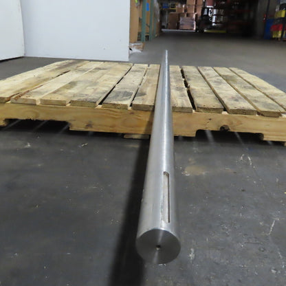 2" Stainless Steel Impeller Fan Mixer Solid Bar Shaft 3/8" x 5" Keyed 99" OAL