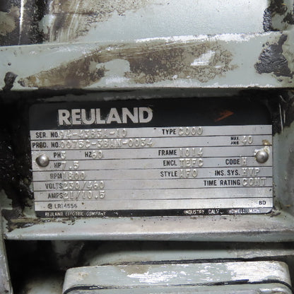 Reuland 0075C-3BAN-0034 7.5HP Electric Pancake Motor 230/460V 1800RPM 3Ph