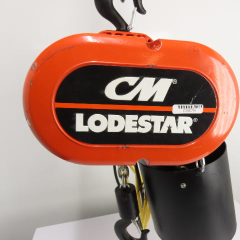 CM Lodestar Model RRS 2Ton 4000LB Electric Chain Hoist 20'Lift 16FPM 230/460 3Ph