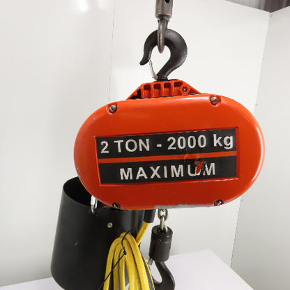 CM Lodestar Model RRS 2Ton 4000LB Electric Chain Hoist 20'Lift 16FPM 230/460 3Ph