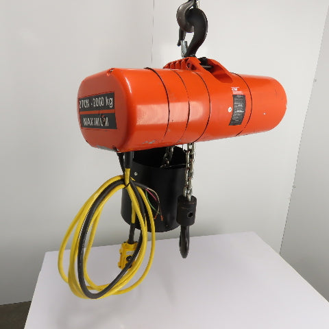 CM Lodestar Model RRS 2Ton 4000LB Electric Chain Hoist 20'Lift 16FPM 230/460 3Ph