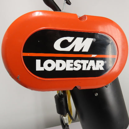 CM Lodestar Model RRS 2Ton 4000LB Electric Chain Hoist 20'Lift 16FPM 230/460 3Ph