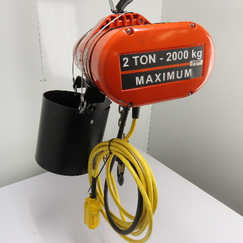 CM Lodestar Model RRS 2Ton 4000LB Electric Chain Hoist 20'Lift 16FPM 230/460 3Ph