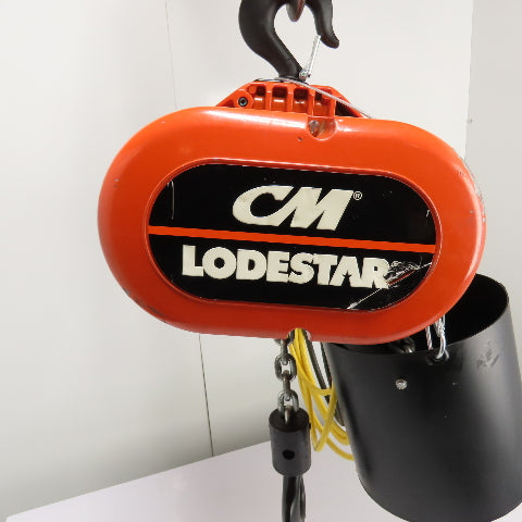 CM Lodestar Model RRS 2Ton 4000LB Electric Chain Hoist 20'Lift 16FPM 230/460 3Ph