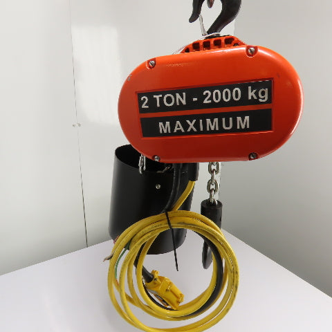 CM Lodestar Model RRS 2Ton 4000LB Electric Chain Hoist 20'Lift 16FPM 230/460 3Ph