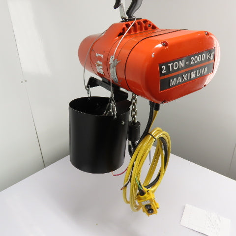 CM Lodestar Model RRS 2Ton 4000LB Electric Chain Hoist 20'Lift 16FPM 230/460 3Ph