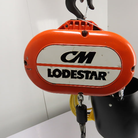 CM Lodestar Model RRS 2Ton 4000LB Electric Chain Hoist 20'Lift 16FPM 230/460 3Ph
